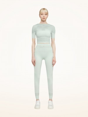 Aqua Wolford Net Lines Top Short Sleeves | 6370XDTSU