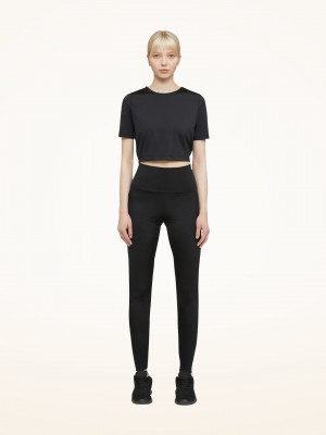 Black Wolford The Workout Leggings | 7841QESFL