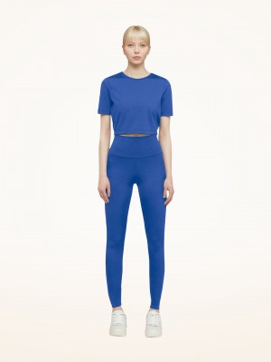 Dazzling Blue Wolford The Workout Top Short Sleeves | 4936PGCEF