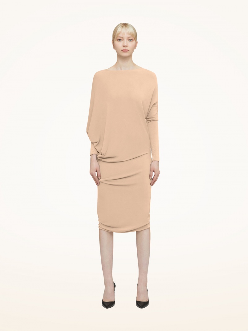 Almond Wolford Crepe Jersey Dress | 8064UHQIR