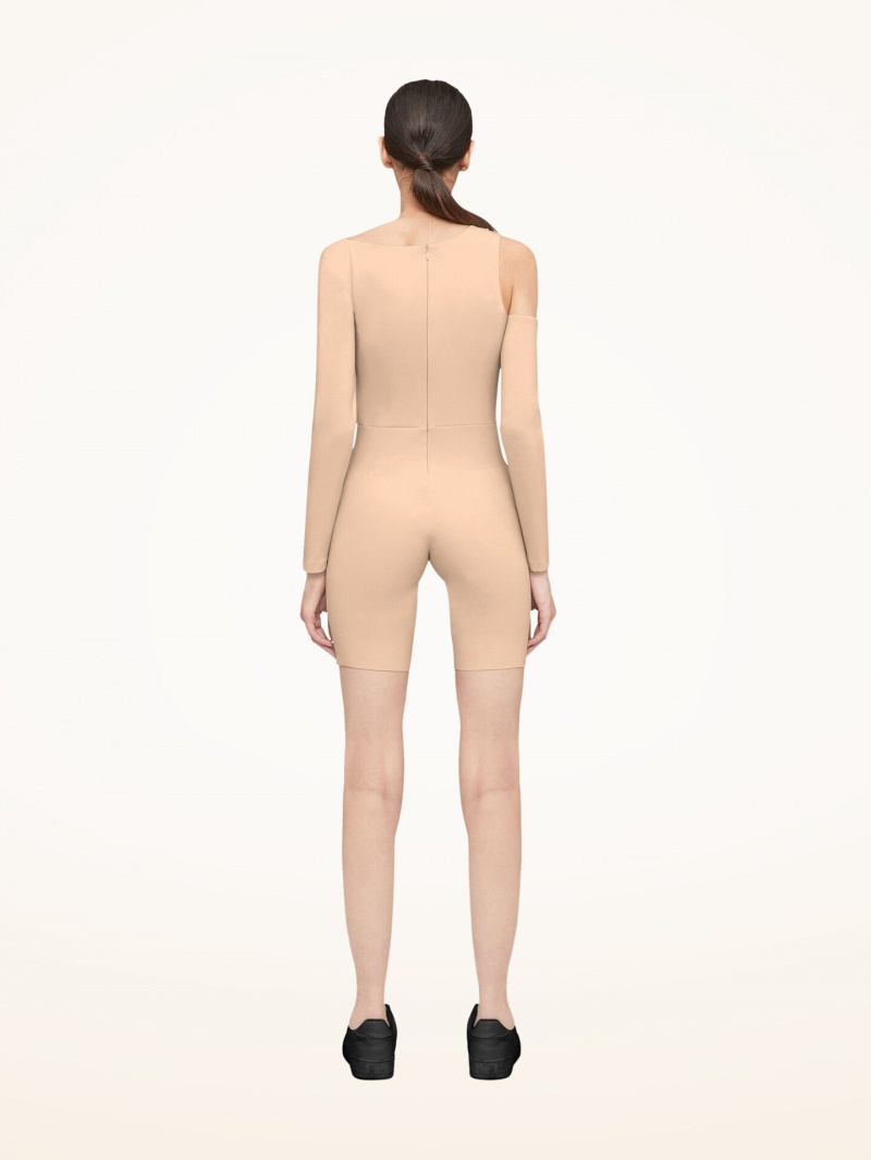 Almond Wolford Warm Up Jumpsuit | 1749HZLWM