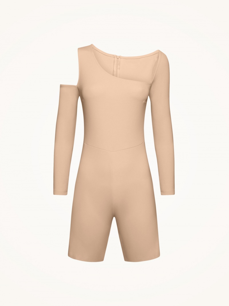 Almond Wolford Warm Up Jumpsuit | 1749HZLWM