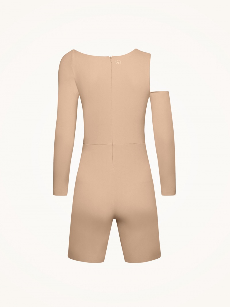 Almond Wolford Warm Up Jumpsuit | 1749HZLWM