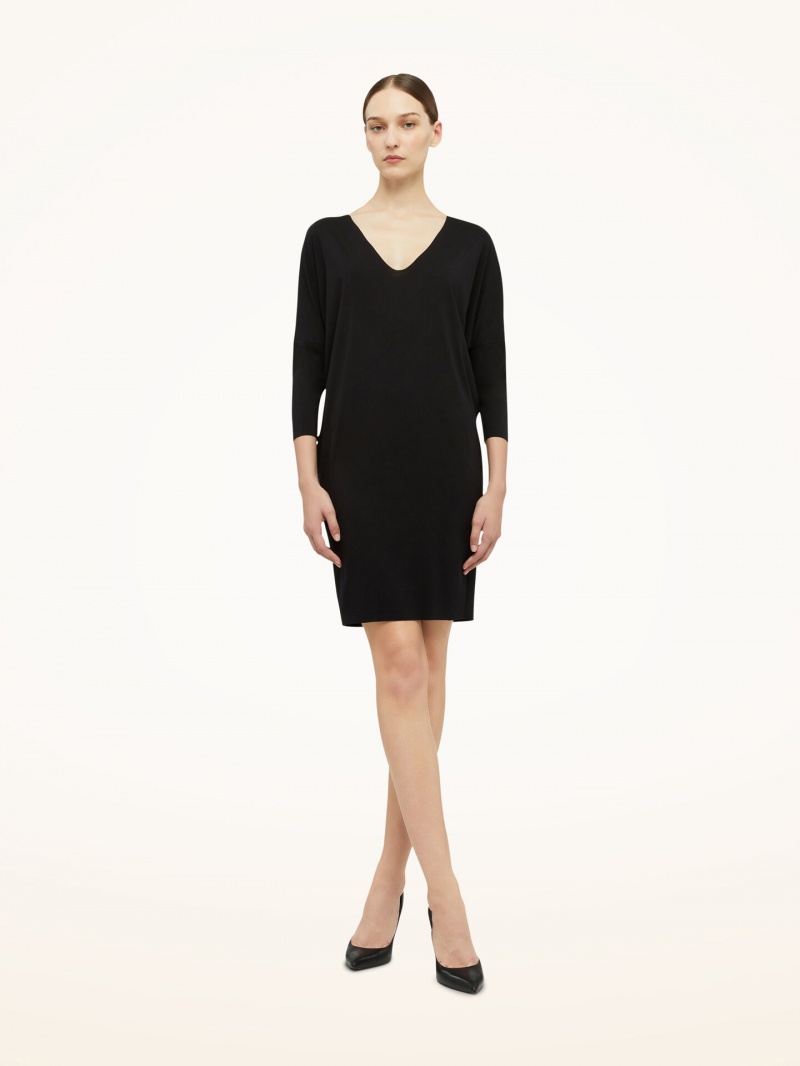 Black Wolford Aurora Pure Cut Dress | 1302FVGQL