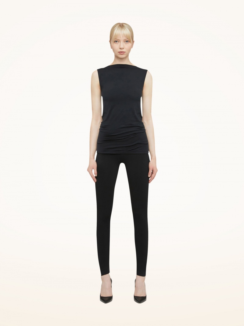 Black Wolford Aurora Top Sleeveless | 2691SWUGM