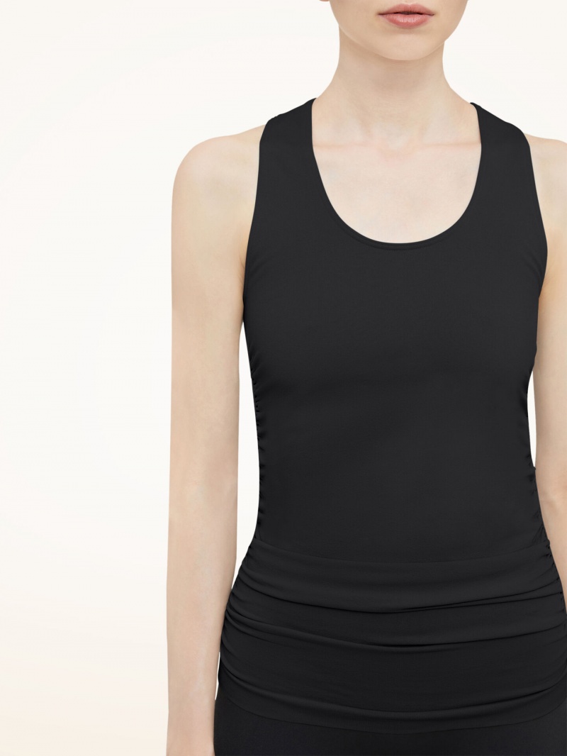 Black Wolford Body Shaping Top Sleeveless | 6018XOUPJ