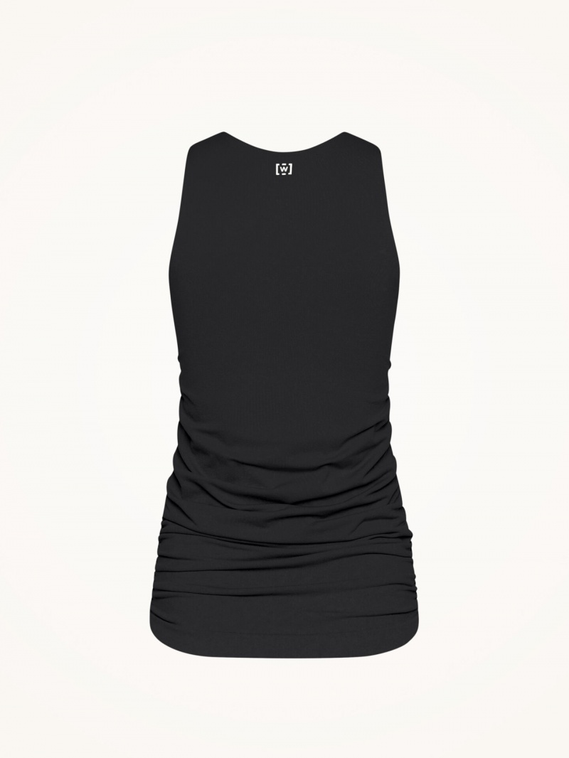 Black Wolford Body Shaping Top Sleeveless | 6018XOUPJ