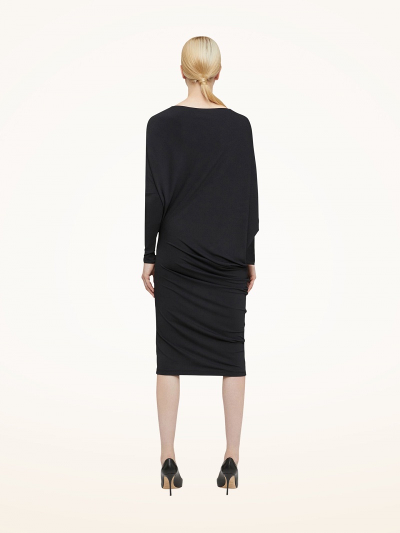 Black Wolford Crepe Jersey Dress | 0613JGRHV