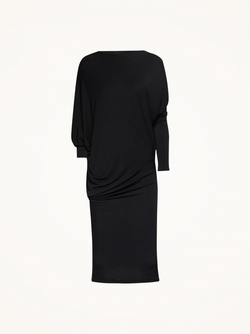 Black Wolford Crepe Jersey Dress | 0613JGRHV