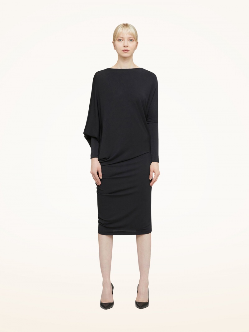 Black Wolford Crepe Jersey Dress | 0613JGRHV