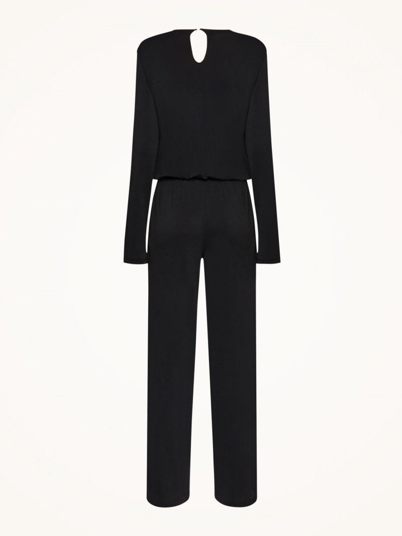 Black Wolford Crepe Jersey Jumpsuit | 2431ONMQV