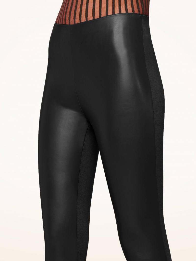 Black Wolford Jo Leggings | 9126OTANP