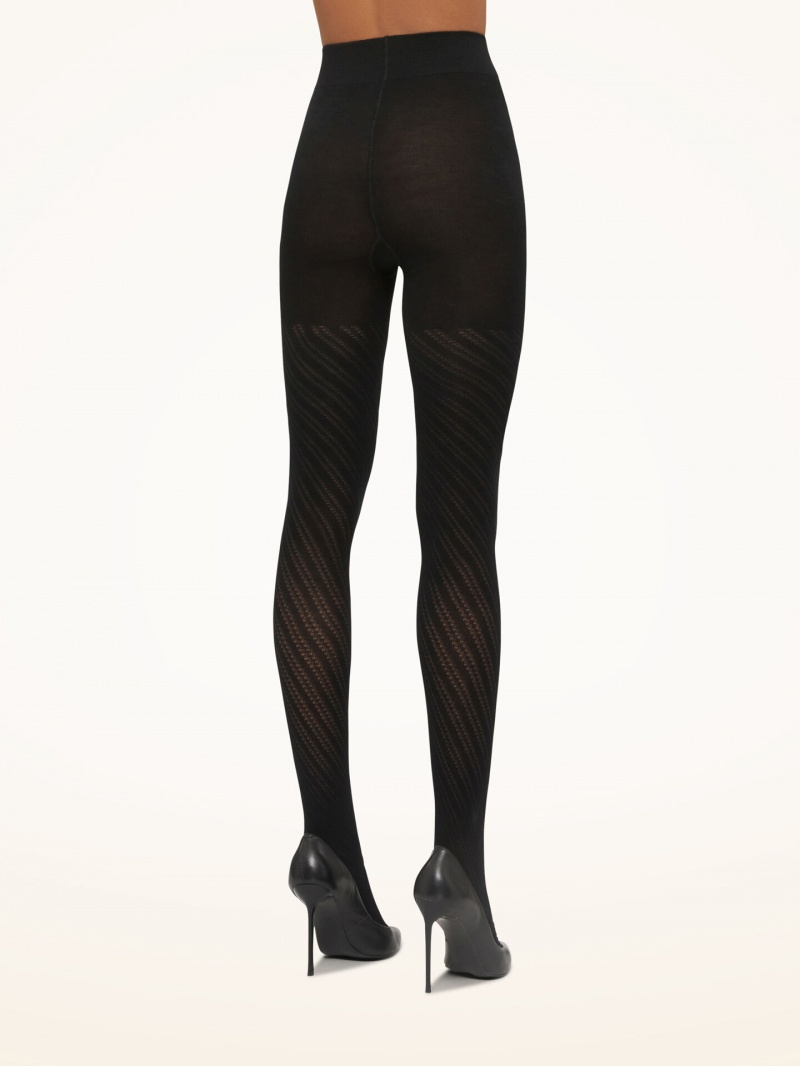 Black Wolford Merino Tights | 8614XNVGE