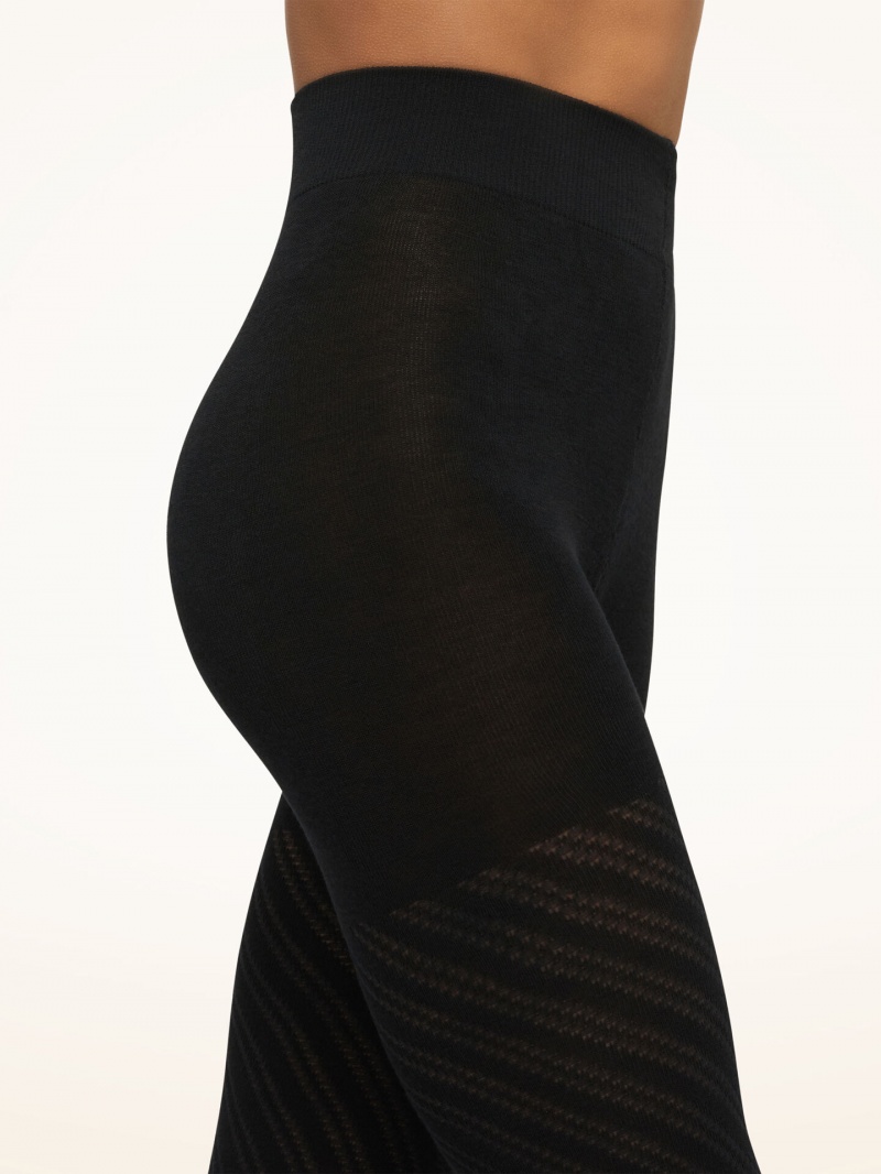 Black Wolford Merino Tights | 8614XNVGE