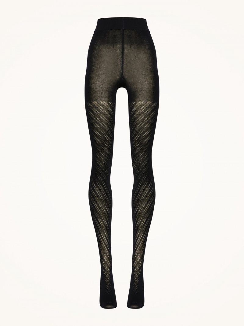 Black Wolford Merino Tights | 8614XNVGE