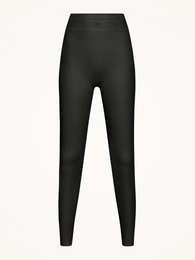 Black Wolford Net Lines Leggings | 6047WEFUZ