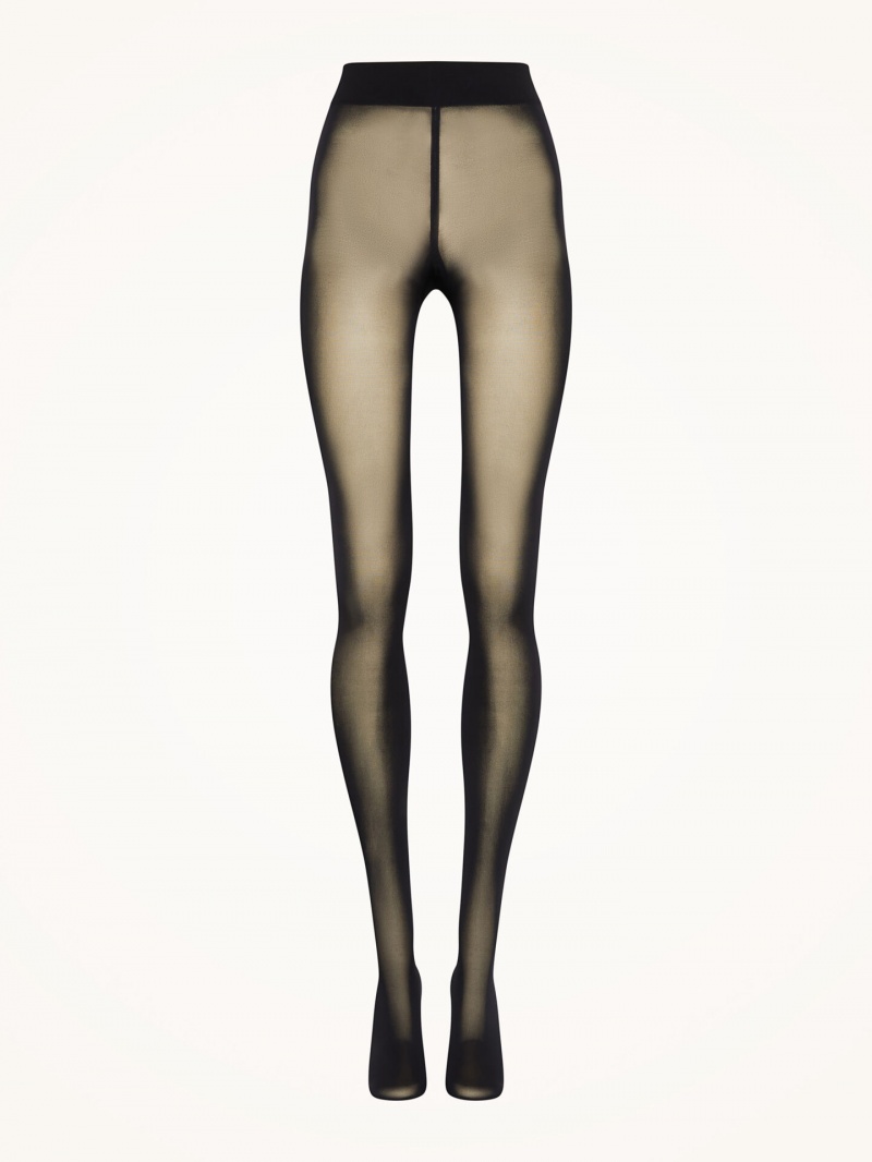 Black Wolford Pure 50 Tights | 7248ITZYS