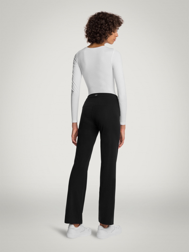 Black Wolford Pure Trousers | 7214RIPDN