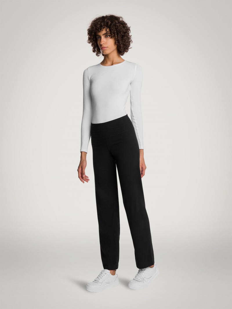 Black Wolford Pure Trousers | 7214RIPDN