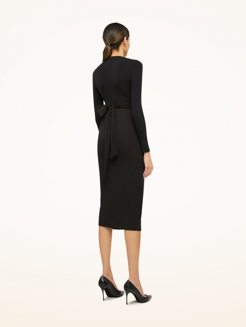 Black Wolford The Origami-Drape Wrap Skirt | 6293MNWGS