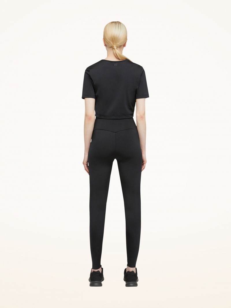 Black Wolford The Workout Leggings | 7841QESFL