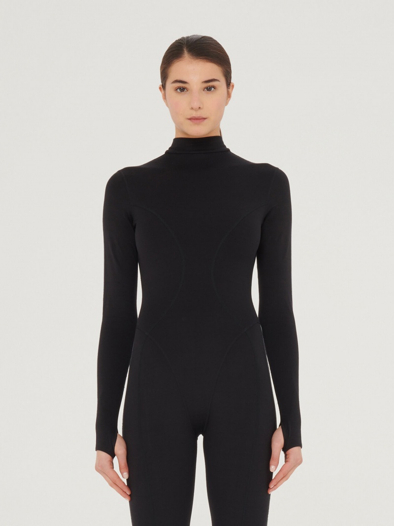 Black Wolford Thermal Jumpsuit | 2493STWMY