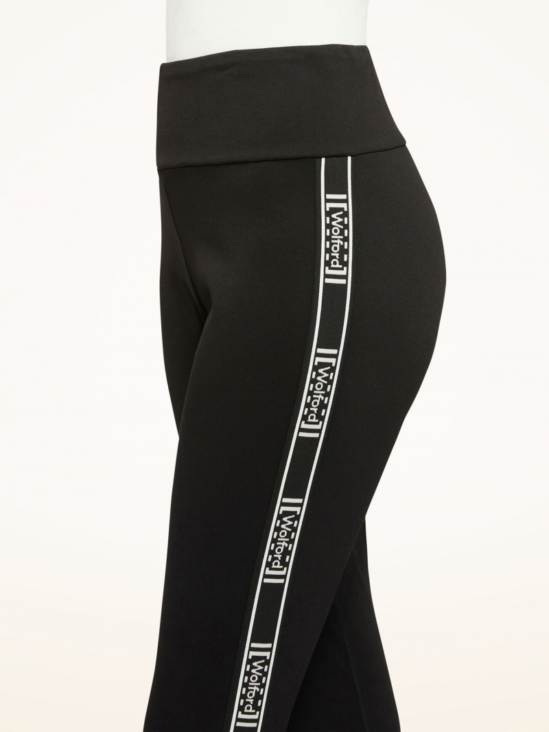 Black Wolford Thermal Leggings | 8572AHZPW