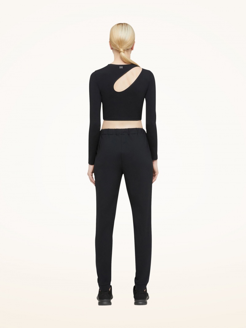 Black Wolford Warm Up Trousers | 7296ITMAL