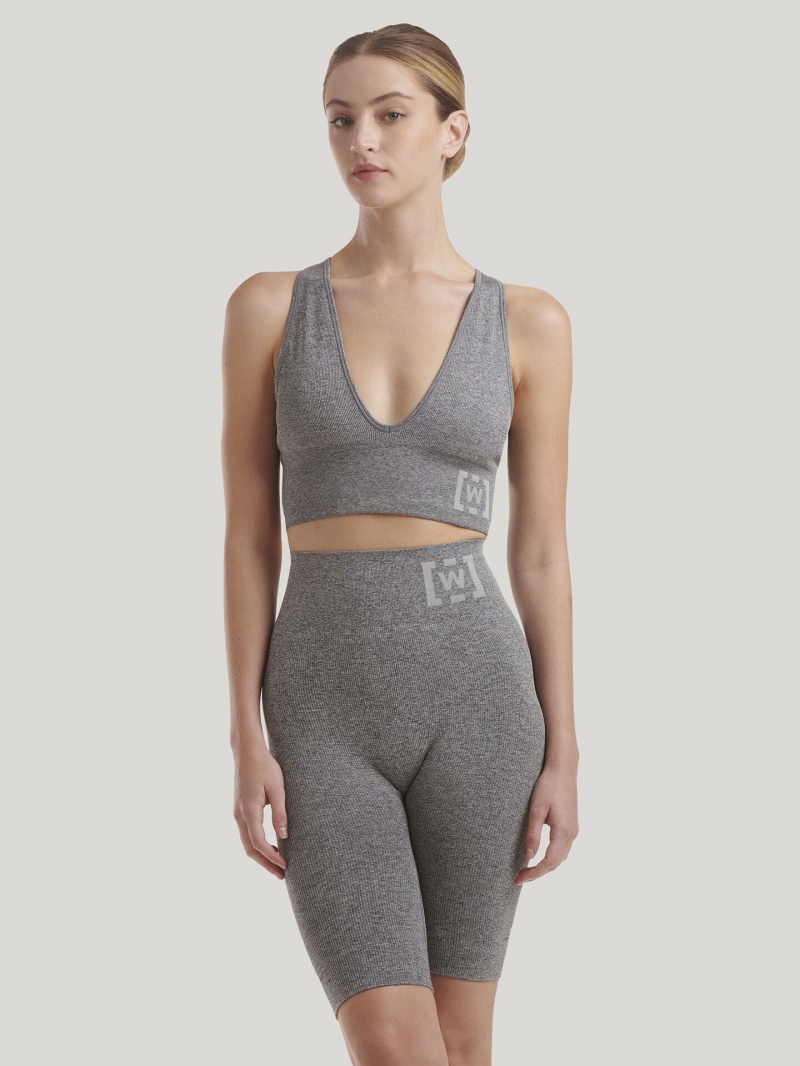 Grey Melange Wolford Shaping Athleisure Biker Short | 6437XLETW