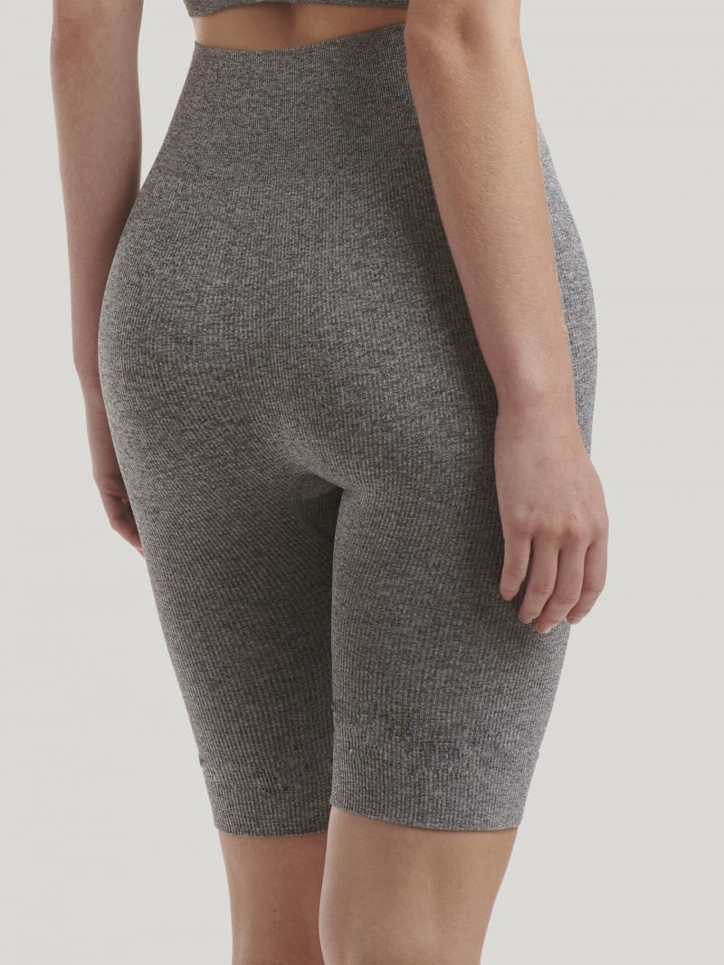 Grey Melange Wolford Shaping Athleisure Biker Short | 6437XLETW