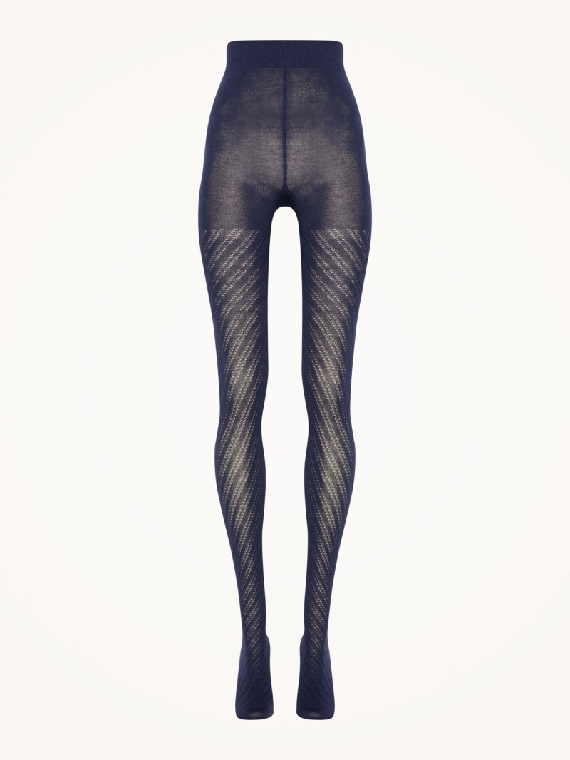 Navy Wolford Merino Tights | 8539FBWDR