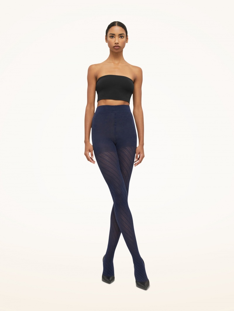 Navy Wolford Merino Tights | 8539FBWDR