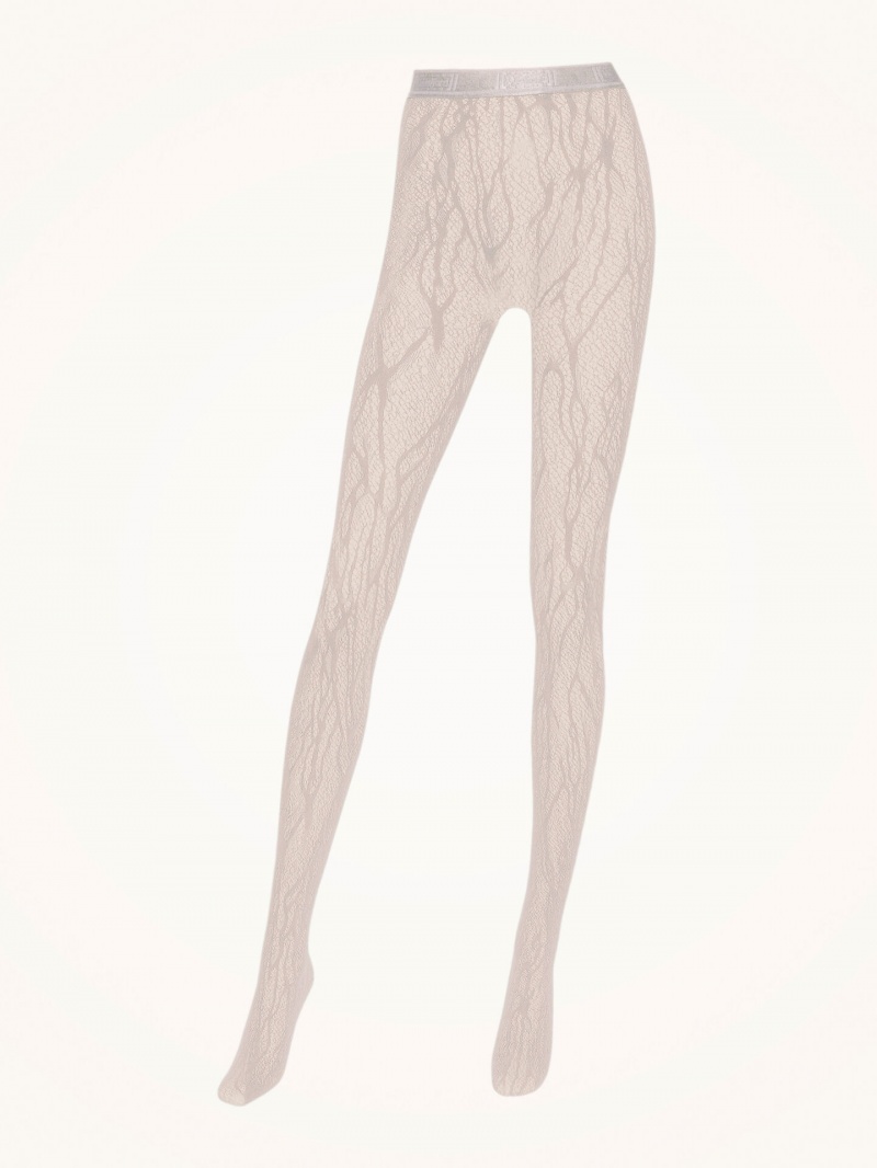 Platinum Wolford Snake Lace Tights | 9570DCEOP