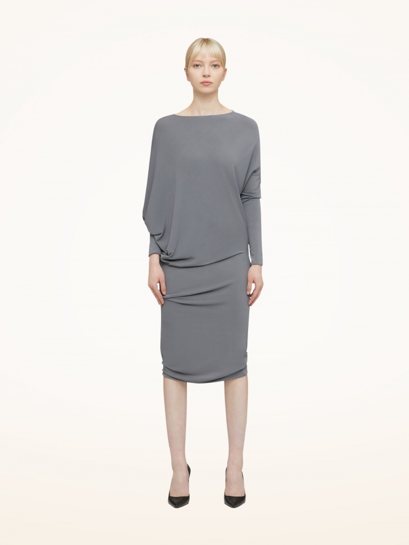 Soft Pewter Wolford Crepe Jersey Dress | 9684WCQGE